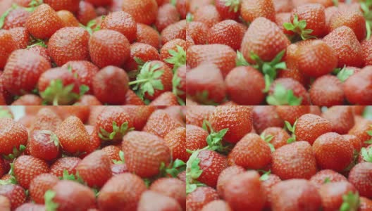 美丽多汁的草莓高清在线视频素材下载