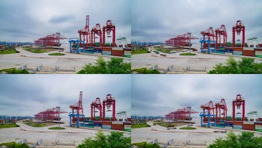 Asia China Shanghai International Port高清在线视频素材下载
