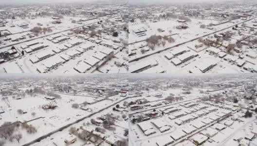 冬季暴风雪后的邻居高清在线视频素材下载