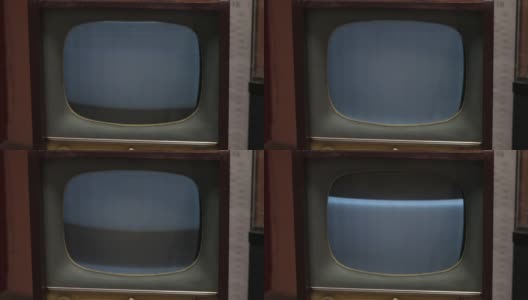 20世纪旧电视屏幕上的视觉混乱。黑白电影。硬件坏了高清在线视频素材下载