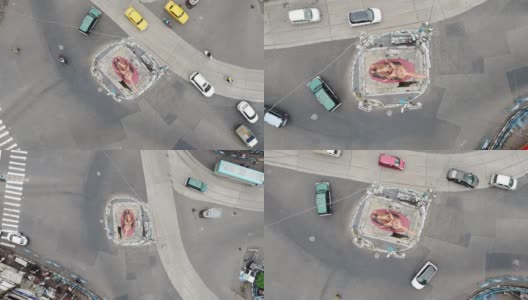 加尔各答公路运输鸟瞰图。高清在线视频素材下载