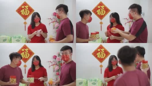 在家庆祝中国新年高清在线视频素材下载