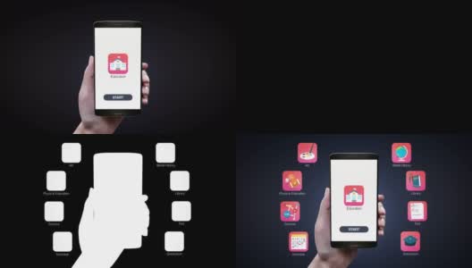 移动屏幕触摸教育应用，教育内容(含Alpha)高清在线视频素材下载