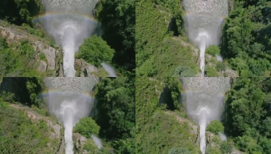 在普马兰加全景路线的Mac Mac瀑布和彩虹之上升起高清在线视频素材下载