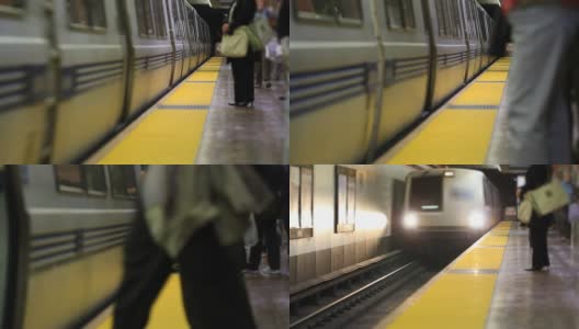 旧金山地铁进站高清在线视频素材下载