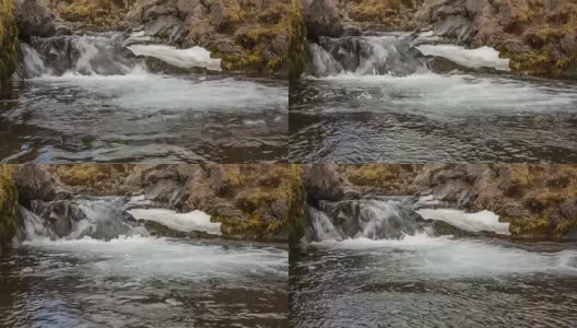 冰岛的冰溪高清在线视频素材下载