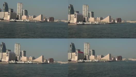 香港海港的渡轮高清在线视频素材下载