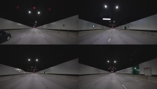 在地下道路隧道中驾驶高清在线视频素材下载