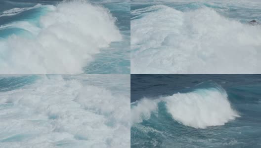 巨大的海浪拍打着高清在线视频素材下载