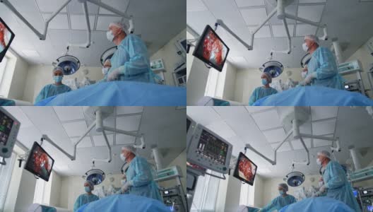 外科急症室，治疗保健。监测病人的健康。高清在线视频素材下载