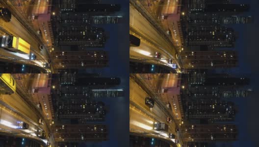 香港夜间的交通状况高清在线视频素材下载