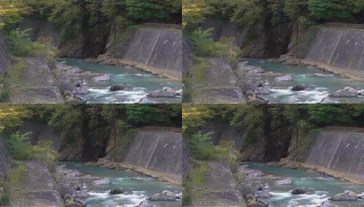 日本福岛，土友温泉，竹鹤溪瀑布高清在线视频素材下载