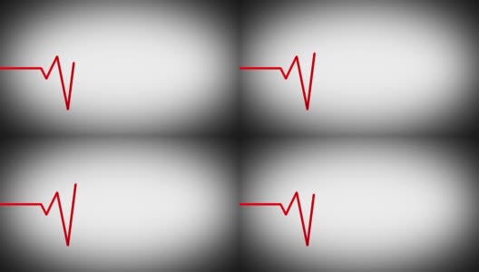 心电图(EKG或ECG)红色环路高清在线视频素材下载