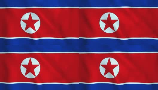 朝鲜国旗高清在线视频素材下载