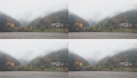 金台桥(Kintai-kyo)是日本岩国最著名的地标。高清在线视频素材下载