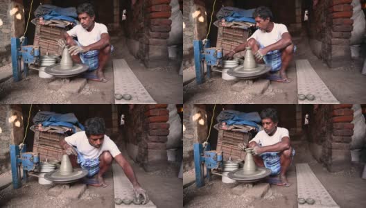 传统的diya是在印度农村的diya工厂用粘土和泥浆在阳光下制作的。高清在线视频素材下载