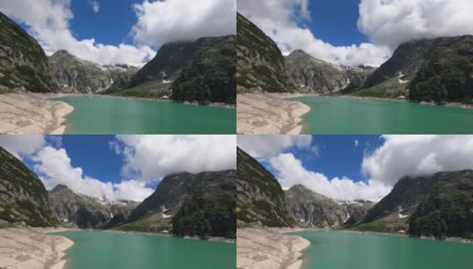 瑞士风景如画的山和湖的全景时间流逝高清在线视频素材下载