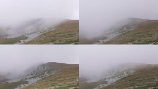 在去往马其顿沙尔山的柳博特峰的路上，加速拍摄高清在线视频素材下载