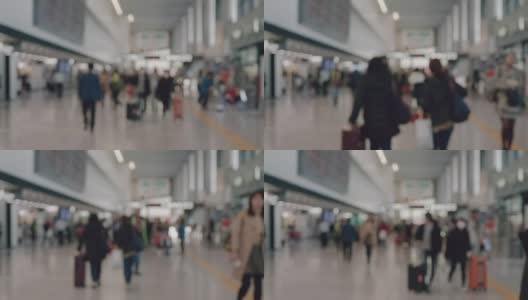 在机场步行的乘客高清在线视频素材下载
