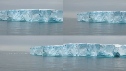 南极半岛-布兰斯菲尔德海峡的平顶冰山高清在线视频素材下载