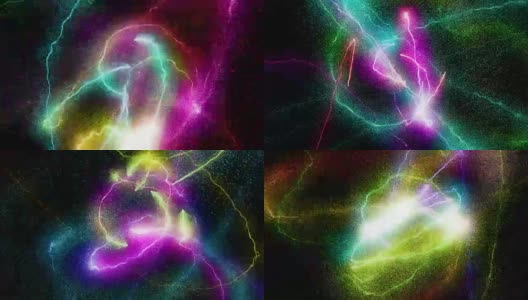 彩色发光粒子光条纹星系环高清在线视频素材下载