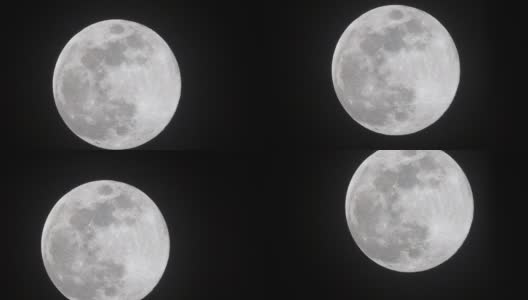 夜空中真正的满月高清在线视频素材下载