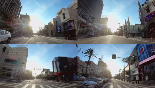 空空的好莱坞街道的4K视频高清在线视频素材下载