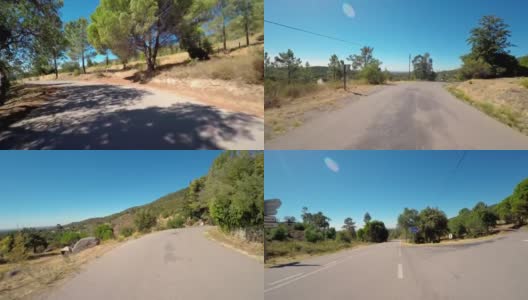 在一个阳光明媚的日子里，在葡萄牙的Monchique山上享受轻松的驾驶。高清在线视频素材下载