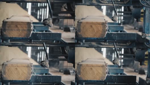 春天，锯木厂会生产木板高清在线视频素材下载