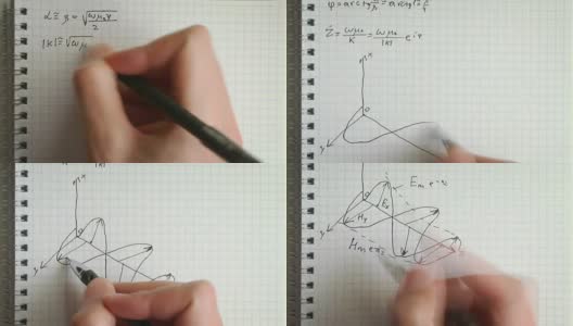 撰写物理学的课堂笔记高清在线视频素材下载