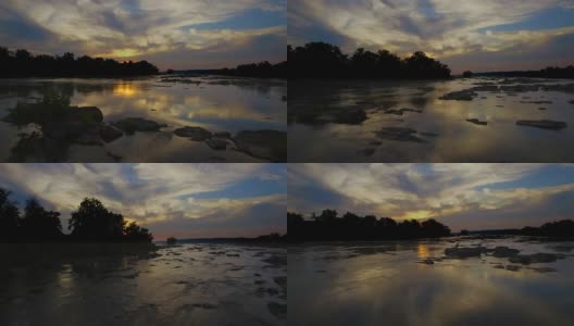 鸟瞰图波托马克河在日落黄昏在马里兰州高清在线视频素材下载