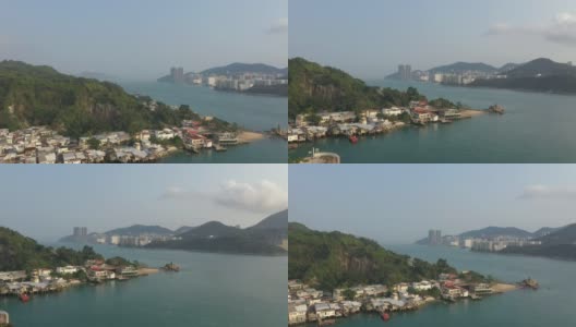 鲤鱼门鸟瞰香港维多利亚港高清在线视频素材下载
