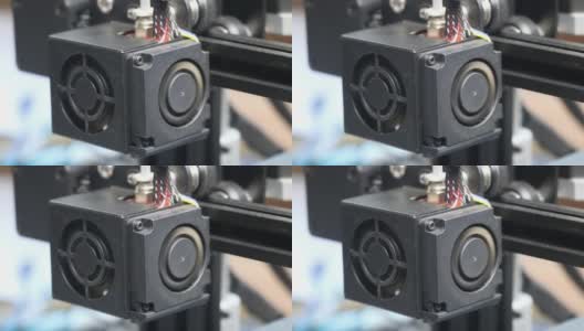 3D打印机挤出机散热风扇，3D打印机散热风扇高清在线视频素材下载