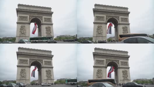 法国巴黎凯旋门高清在线视频素材下载