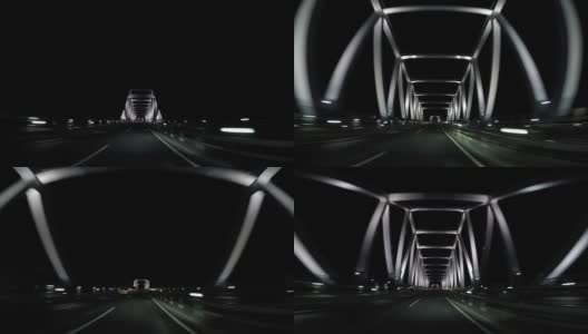 司机的POV通过现代东京门大桥。高清在线视频素材下载