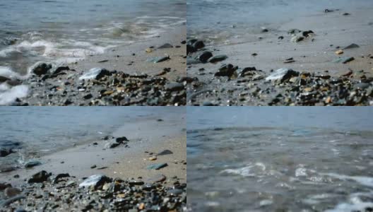 海浪超过沙滩假日背景高清高清在线视频素材下载