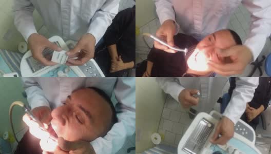 一个人正在牙医那里修牙高清在线视频素材下载