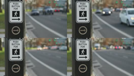 人行横道按钮和交通高清在线视频素材下载