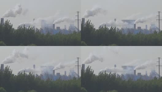 烟囱污染高清在线视频素材下载