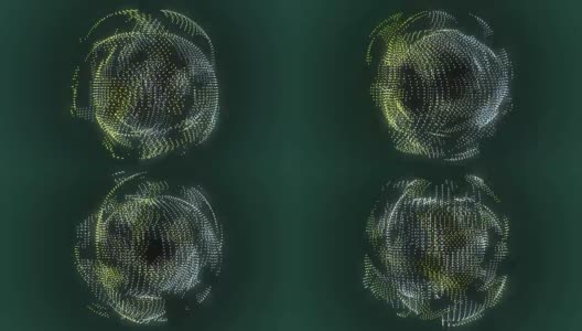 抽象科幻技术球体运动背景环绿色高清在线视频素材下载