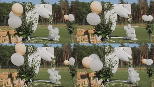 婚礼拱门装饰高清在线视频素材下载