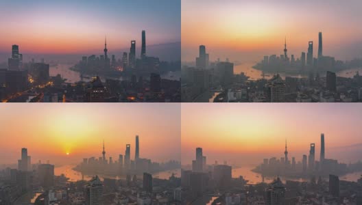 T/L HA WS ZO Sunrise of Shanghai高清在线视频素材下载