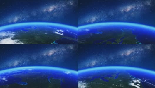 太空与地球高清在线视频素材下载