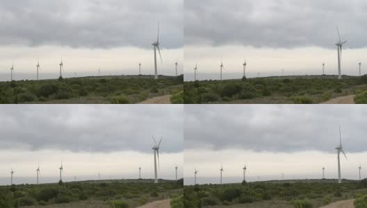 风力涡轮机-发电的风车高清在线视频素材下载