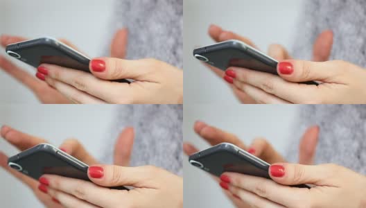 女性用智能手机高清在线视频素材下载