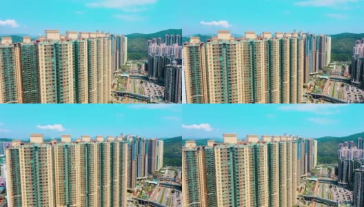 香港将军澳住宅大厦的无人机影像高清在线视频素材下载