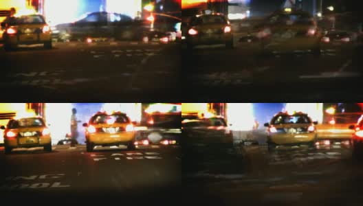 纽约街道，出租车，交通和人们高清在线视频素材下载