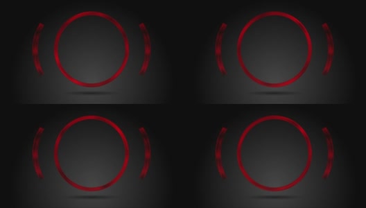抽象的红色光泽金属圆视频动画高清在线视频素材下载