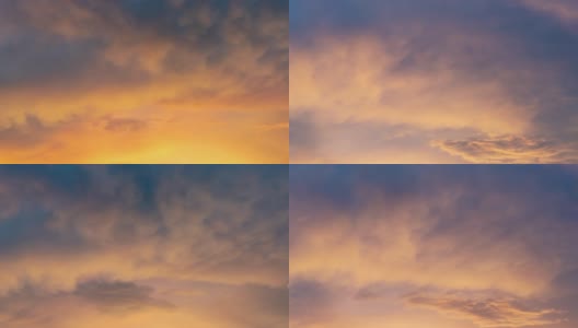 彩色的自然云彩在天空中移动的时间流逝高清在线视频素材下载