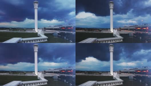 2016年2月。泰国。机场上空的暴风云高清在线视频素材下载